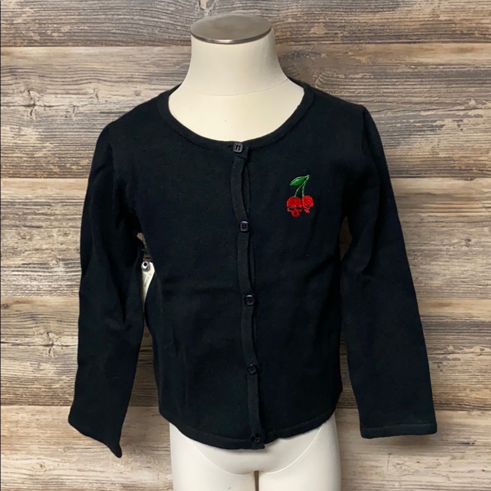 Ready Steady GO Girl's Cherry Skulls Cardigan NWT